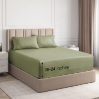 CGK Unlimited 4 Piece Deep Pocket Microfiber Sheet Set - Full - Sage Green