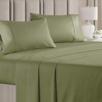CGK Linens 4 Piece 100% Cotton 400 Thread Count Sheet Set - Full - Sage Green