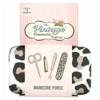 The Vintage Cosmetic Company Manicure Purse Leopard Print Perspective: Main