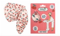 The Vintage Cosmetic Company Pink & Red Cherry Print Hair Turban Perspective: Main