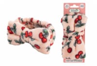 The Vintage Cosmetic Company Pink & Red Cherry Print Make Up Headband