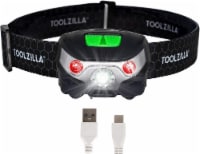 TOOLZILLA LED Head Torch - 500 Lumens, USB Rechargeable, 30 Hrs Runtime