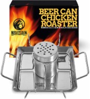 MOUNTAIN GRILLERS Beer Can Chicken Roaster Stand - Stainless Steel Holder