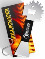 MOUNTAIN GRILLERS BBQ Grill Grate Scraper - Wide Portable Grill Scrubber