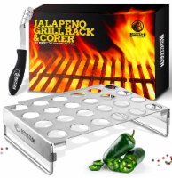 MOUNTAIN GRILLERS Jalapeno Poppers Holder & Corer - 24 Hole Tray & Core Tool