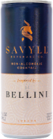 Savyll® Non-Alcoholic Bellini Flavored Sparkling Cocktail Perspective: Main