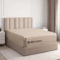 CGK Linens Extra Deep Pocket Microfiber Fitted Sheet - Full - Cream