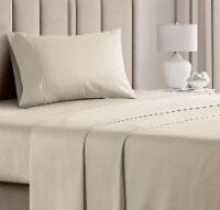 CGK Linens 400 Thread Count 100% Cotton Soft Twin 3 Piece Sheet Set - Cream