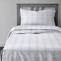 CGK Linens Kids 4 Piece Microfiber Sheet Set - Full - Blue Anchors