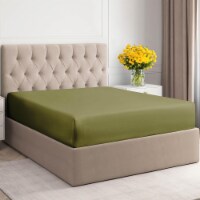 CGK Linens 14 to 16 Inch 400 Thread Count 100% Cotton Full Size Fitted Sheet - Sage Green