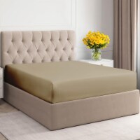CGK Linens Cotton Fitted Sheet 14 - 16 Deep Pocket - Twin - Cream Perspective: Main