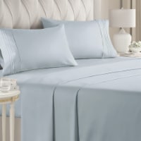 CGK Linens 4 Piece Microfiber Sheet Set - Queen - Sky Blue