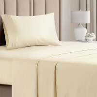CGK Unlimited 4 Piece Deep Pocket Microfiber (Muted, Vibrant) Sheet Set - Twin - Off White
