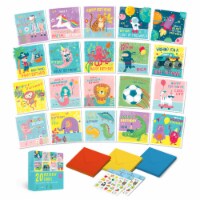 Cute Kids Birthday Cards Multipack - 20 Pack Assortment - For Men Women Boys Girls Him Her