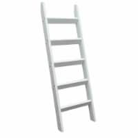 5ft Rustic Wood Blanket Ladder: Vintage White Decor, Blankets Holder Rack