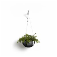 Ecopots Indoor/Outdoor Round Hanging Brussels Planter, Dark Grey 10.5
