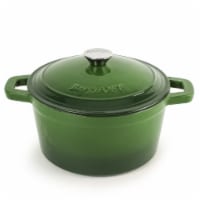 BergHOFF Cast Iron Round Casserole Dish - Green Perspective: Main