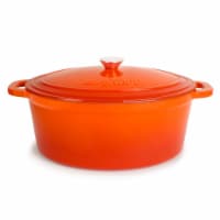 BergHOFF Neo Oval Cast Iron Casserole Dish - Orange