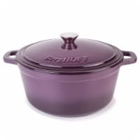BergHOFF Neo Cast Iron Round Covered Casserole - Purple