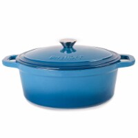 BergHOFF Neo Oval Cast Iron Casserole Dish - Blue