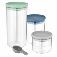 BergHOFF Leo Glass Food Container Set - Green/Blue/Gray