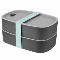 BergHOFF Leo Dual Bento Box Set with Strap - Gray/Mint