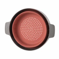 BergHOFF Leo Silicone 2 in 1 Steamer & Strainer - Pink/Gray