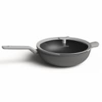 BergHOFF Leo 12.5-Inch Non-stick Wok 6.2Qt., Gray, Glass Lid Perspective: Main