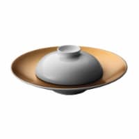 BergHOFF Gem Deep Presentation Plate And Bowl - White/Gold