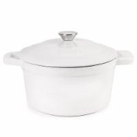 BergHOFF Neo Cast Iron Round Covered Casserole - White