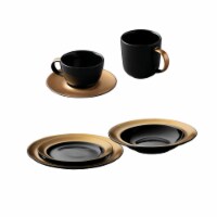 BergHOFF Gem Dinnerware Place Setting - Black/Gold