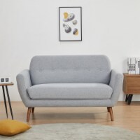 Oakland Loveseat Sofa Mid Century Modern Design Soft Fabric