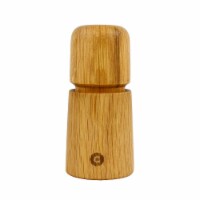 CrushGrind Stockholm Mini Salt and Pepper Mill Ceramic Grinder Oak 4.33 Inch