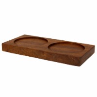 CrushGrind Salt and Pepper Mill Tabletopper Coaster 2 Grinder Organizer Walnut