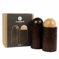 CrushGrind Aarhus Salt and Pepper Spice Mill Ceramic Grinder Set of 2 Ash 12cm