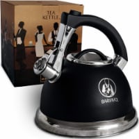 Barvivo 3qt Whistling Tea Kettle - Stainless Steel Tea Pot for All Stovetops