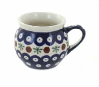 Blue Rose Polish Pottery Nature Small Bell Shape Mug