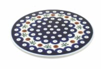 Blue Rose Polish Pottery Nature Trivet
