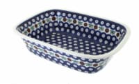 Blue Rose Polish Pottery Nature Loaf Baker