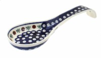 Blue Rose Polish Pottery Nature Large Spoon Rest
