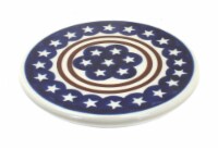Blue Rose Polish Pottery Stars & Stripes Trivet