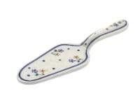 Blue Rose Polish Pottery Country Meadow Cake Server