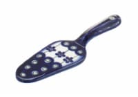Blue Rose Polish Pottery Flowering Peacock Cake Server