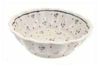 Blue Rose Polish Pottery Country Meadow Large Scalloped Bowl