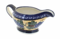 Blue Rose Polish Pottery Grapes Gravy Boat