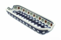 Blue Rose Polish Pottery Nature Corn on the Cob Plate