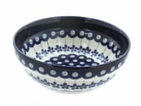 Blue Rose Polish Pottery Flowering Peacock Cereal/Soup Bowl