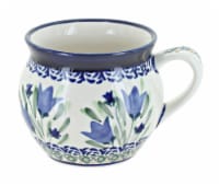 Blue Rose Polish Pottery Blue Tulip Medium Bell Shape Mug