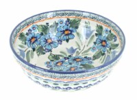 Blue Rose Polish Pottery Ballina Cereal/Soup Bowl