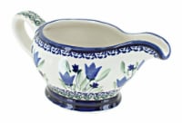 Blue Rose Polish Pottery Blue Tulip Gravy Boat